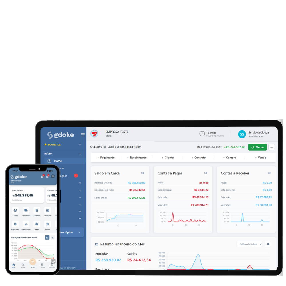Gdoke — painel financeiro